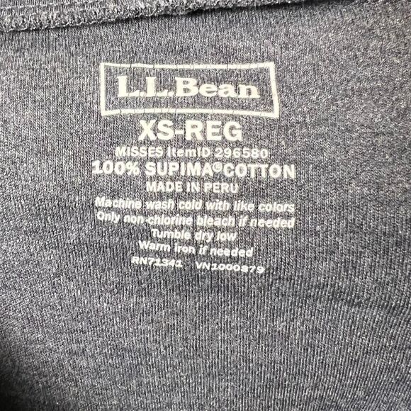 LL Bean Signature Supima Cotton Cowl Neck Top (XS Regular) gray - Picture 5 of 5